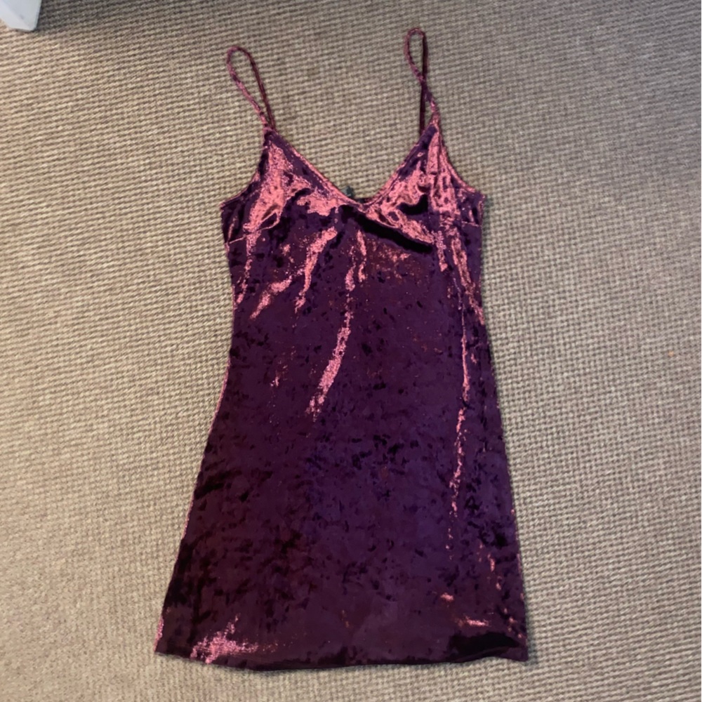 Forever 21 red velvet dress